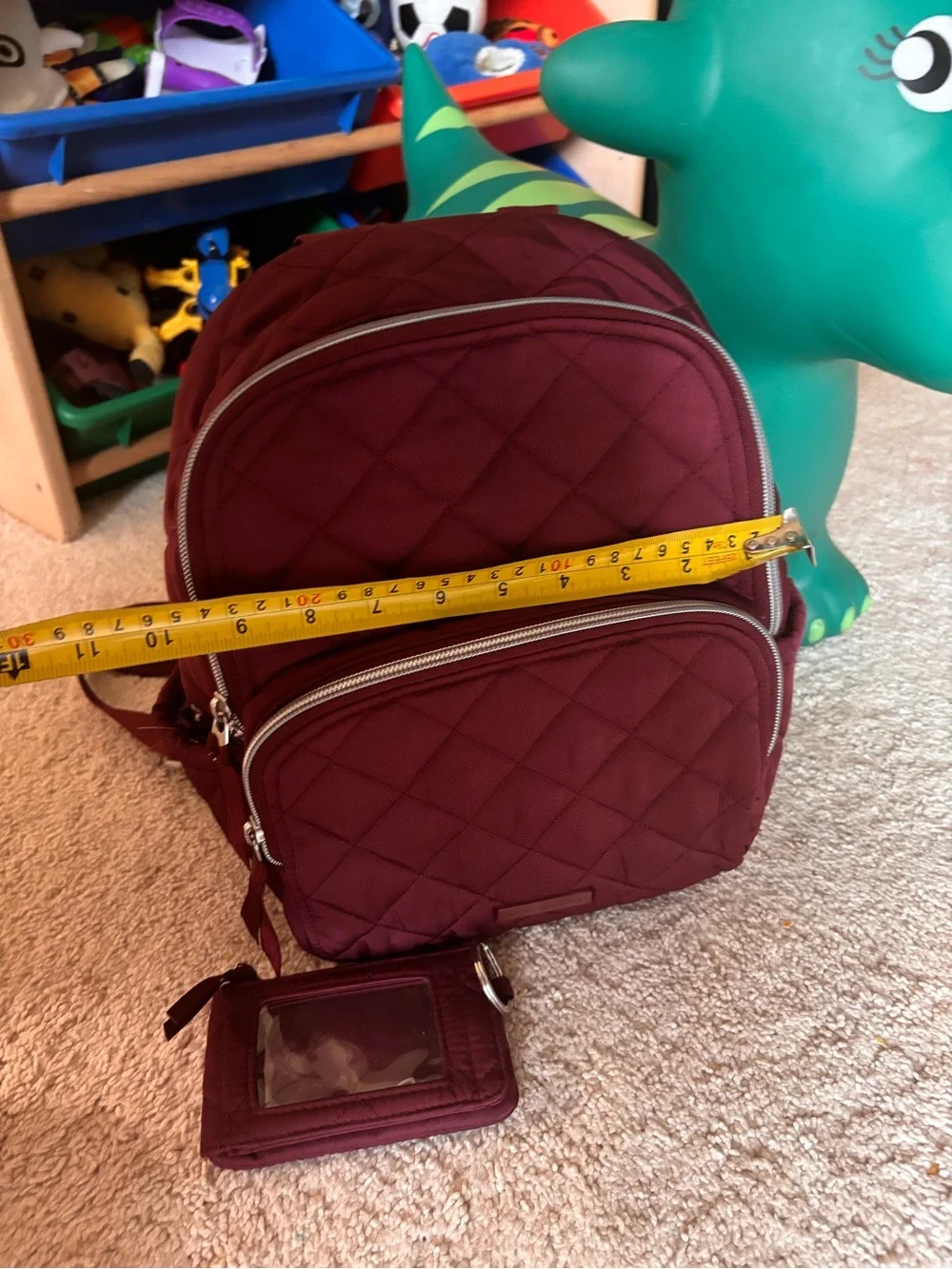 Vera Bradley burgundy zip